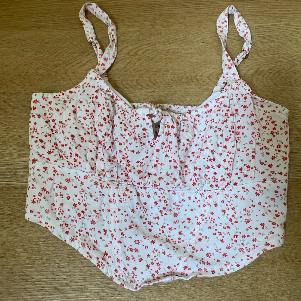 Corset tank with cute floral